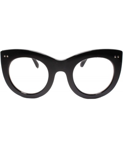 Womens Oversized Exaggerated Retro Cat Eye Clear Lens Eye Glasses Black $10.61 Cat Eye