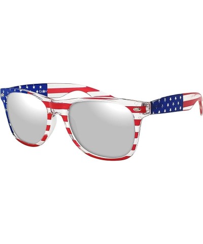 American Flag Mirror Novelty Decorative Sunglasses Silver Mirror $6.60 Wayfarer