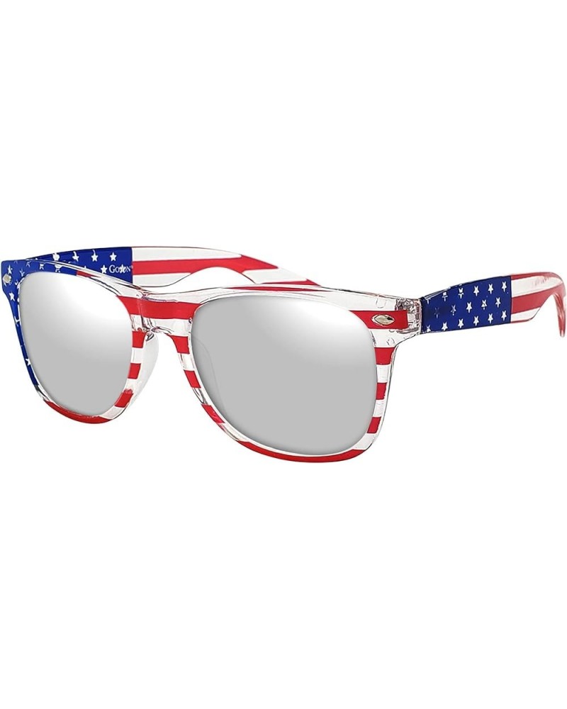 American Flag Mirror Novelty Decorative Sunglasses Silver Mirror $6.60 Wayfarer