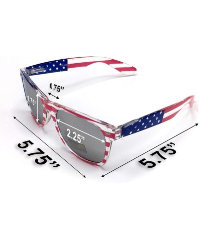 American Flag Mirror Novelty Decorative Sunglasses Silver Mirror $6.60 Wayfarer