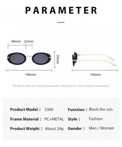 Small Frame Men And Women Oval Frame Retro Party Cat Eye Metal Sunglasses F $16.35 Designer