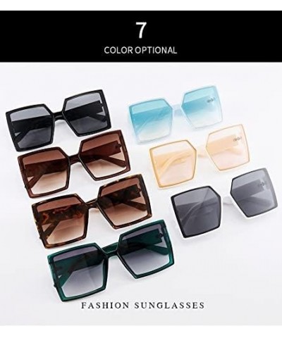 Big Square Outdoor Sunglasses for Men and Women Internet Celebrities Live Streaming Glasses (Color : B, Size : Medium) Medium...