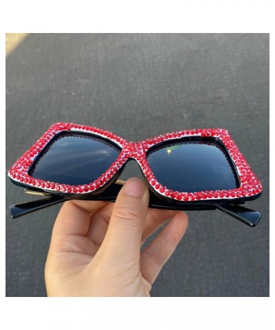 Luxury Pink Diamond Butterfly Sunglasses Women Vintage Oversized Cat Eye Rhinestone Sun Glasses Ladies Party Eyewear Black $9...