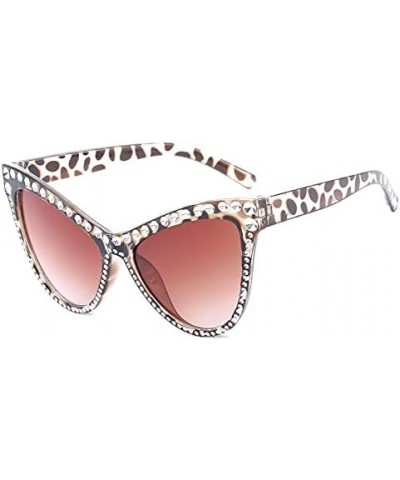 Diamond Large Frame Cat Eye Sunglasses Fashion Women Stars With Sunglasses For Women Personality Sun Glasses Laf6313-c3 $11.9...