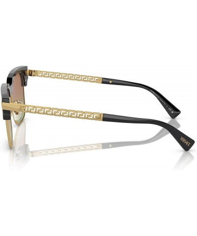 VE 4447 GB1/E8 Black Gold Metal Square Sunglasses Green Brown Classic Lens $69.00 Sport