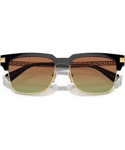 VE 4447 GB1/E8 Black Gold Metal Square Sunglasses Green Brown Classic Lens $69.00 Sport