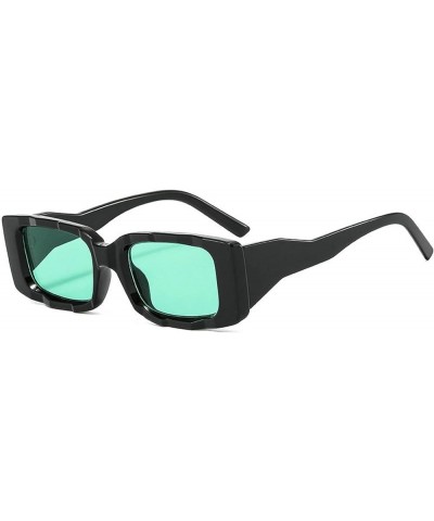 Fashion Rectangle Sunglasses Women Retro Irregular Legs Shades UV400 Men Colorful Square Sun Glasses Green $9.76 Square