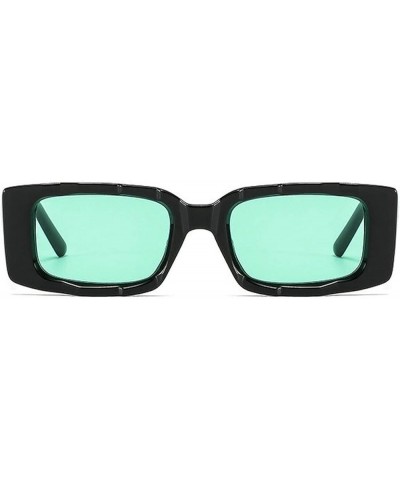 Fashion Rectangle Sunglasses Women Retro Irregular Legs Shades UV400 Men Colorful Square Sun Glasses Green $9.76 Square