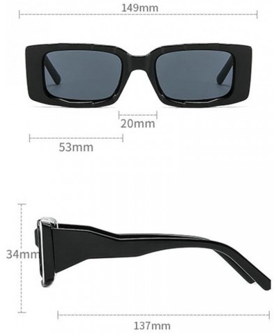 Fashion Rectangle Sunglasses Women Retro Irregular Legs Shades UV400 Men Colorful Square Sun Glasses Green $9.76 Square