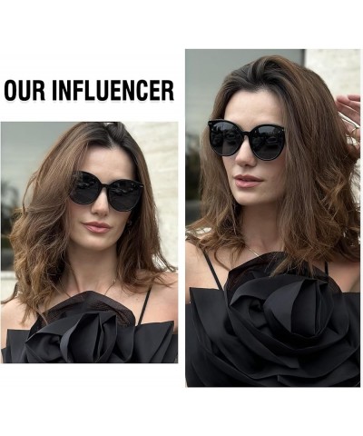 Retro Sunglasses Women Polarized Round Sun Glasses Vintage UV400 Protection Acetate Frame DC2340 Black Frame Grey Lens $16.81...