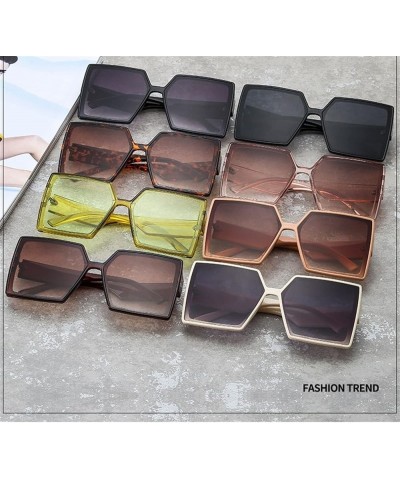 Men's Square Sunglasses Outdoor Street Vacation Sunshade (Color : H, Size : Medium) Medium F $21.60 Designer