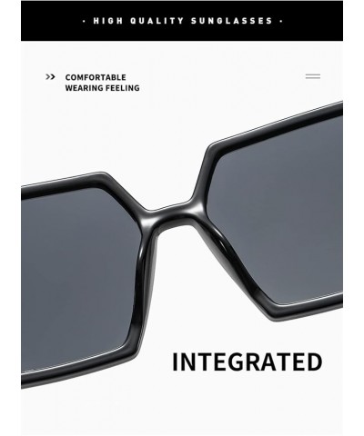 Men's Square Sunglasses Outdoor Street Vacation Sunshade (Color : H, Size : Medium) Medium F $21.60 Designer