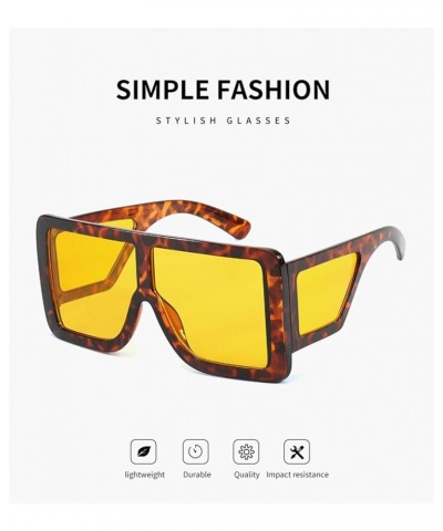 Large Frame Men and Women Square Sunglasses Outdoor Beach Shade Decorative Sunglasses (Color : F, Size : Medium) Medium G $15...