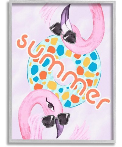 Pink Summer Flamingos Pool Float Tropical Sunglasses, Design by Ziwei Li Grey Framed 24 x 30 $36.84 Rectangular