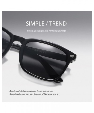 Unisex Polarized Retro Classic Trendy Square Sunglasses for Men Women Driving Sun glasses Sand Black Black $67.61 Sport