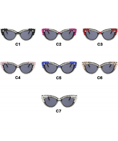 Women Cat Eye Sunglasses Fashion Shiny bling Diamond Sunglasses Ladies Black Rhinestone Sunglasses UV Protection Pink $10.19 ...