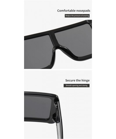 Large Frame Men and Women Square Sunglasses Outdoor Beach Shade Decorative Sunglasses (Color : F, Size : Medium) Medium G $15...