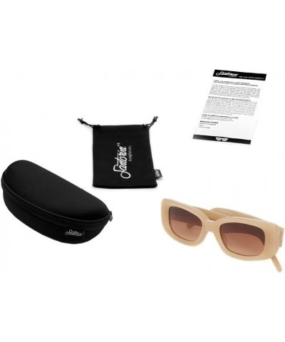 Santorini sunglasses, XHer Collection, model Kiara Cream, Acetate frame, Nylon lens, for woman $28.59 Rectangular