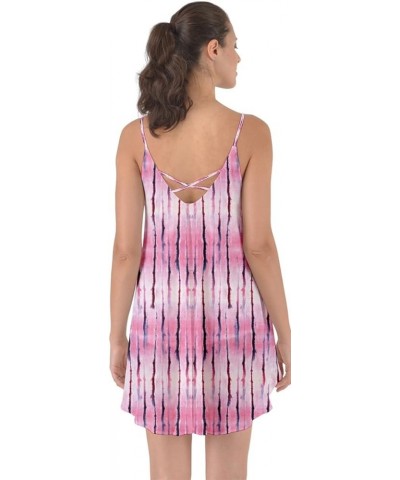 Womens Tie Dye Sleeveless Summer Casual Beach Cover Up Short Mini Dress, XS-3XL Pink Stripes Tie Dye $16.27 Designer