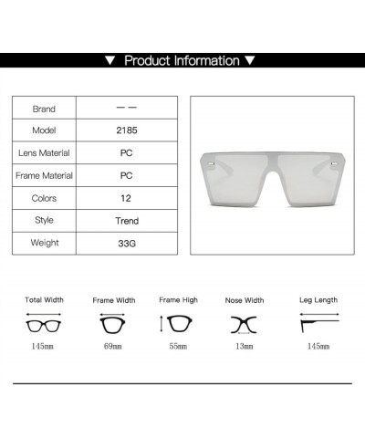 Large Frame Retro Box Fashion Sunglasses for Men and Women (Color : Medium, Size : 1) 1 G $13.12 Designer