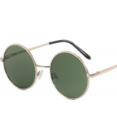 Men And Women Metal Retro Round Fashion Outdoor Sunglasses E $16.22 Designer