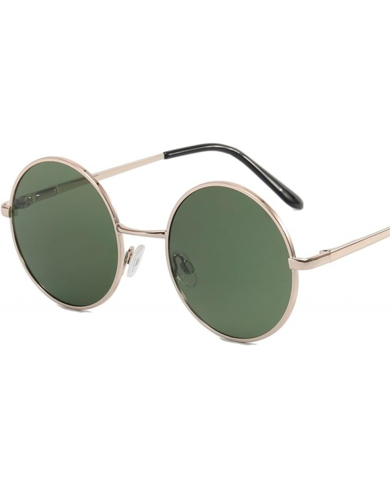 Men And Women Metal Retro Round Fashion Outdoor Sunglasses E $16.22 Designer