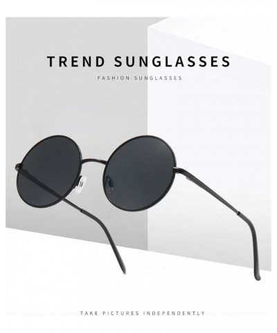 Men And Women Metal Retro Round Fashion Outdoor Sunglasses E $16.22 Designer