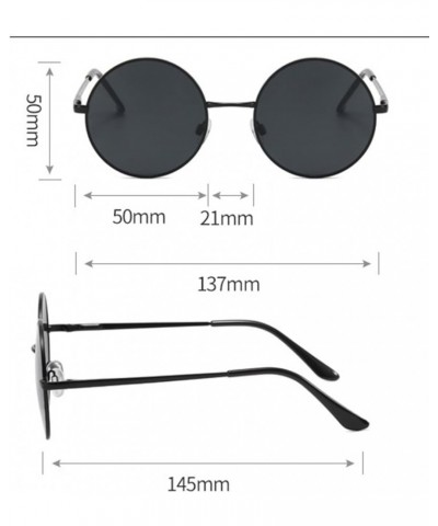 Men And Women Metal Retro Round Fashion Outdoor Sunglasses E $16.22 Designer