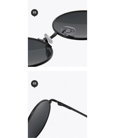 Men And Women Metal Retro Round Fashion Outdoor Sunglasses E $16.22 Designer