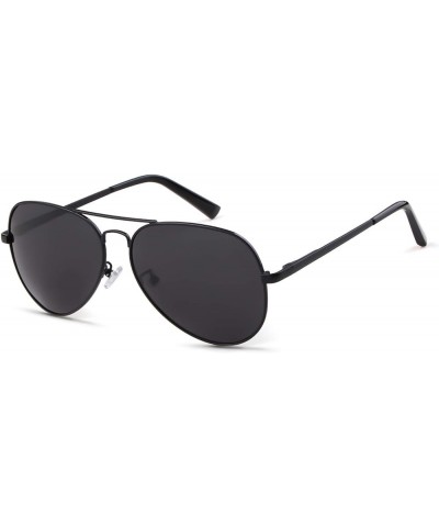 Oversized Polarized Aviator Sunglasses for Women Men,Classic Big Black Gold Metal Frame Pilot Shades Black Frame Grey Lens $1...