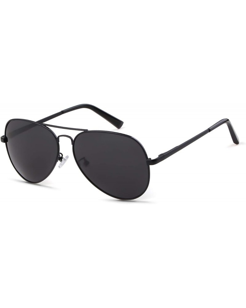 Oversized Polarized Aviator Sunglasses for Women Men,Classic Big Black Gold Metal Frame Pilot Shades Black Frame Grey Lens $1...