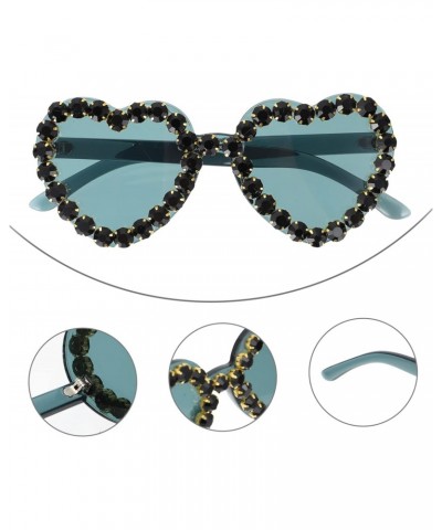 3 Pcs Sunglasses Glasses Party Photography Props Rhinestone Sunglasses Fun Sunglasses Rhinestone Heart Glasses Outdoor Summer...