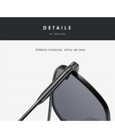 Square Frame Metal Men and Women Outdoor Driving Decorative Sunglasses (Color : F, Size : 1) 1A $11.63 Designer