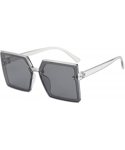 Large Frame Square Male and Female Outdoor Driving Decorative Sunglasses (Color : A, Size : 1) 1 E $12.03 Designer