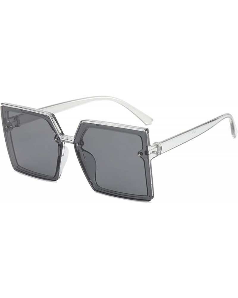 Large Frame Square Male and Female Outdoor Driving Decorative Sunglasses (Color : A, Size : 1) 1 E $12.03 Designer