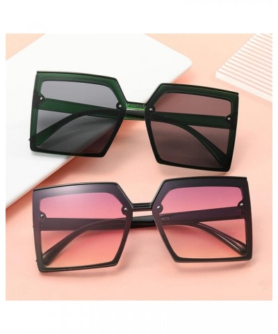 Large Frame Square Male and Female Outdoor Driving Decorative Sunglasses (Color : A, Size : 1) 1 E $12.03 Designer