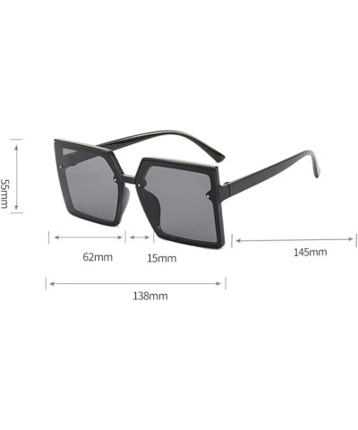 Large Frame Square Male and Female Outdoor Driving Decorative Sunglasses (Color : A, Size : 1) 1 E $12.03 Designer