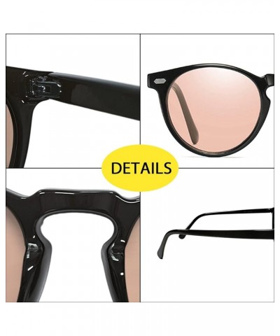 Photochromic Polarized Sunglasses Men Women Anti Glare Driving Eyewear Glasses Pink $12.99 Round