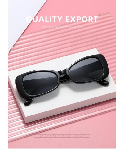 Small Square Box Fashion Retro Sunglasses Men and Women cat Eye Glasses Outdoor (Color : C, Size : 1) 1A $17.60 Designer