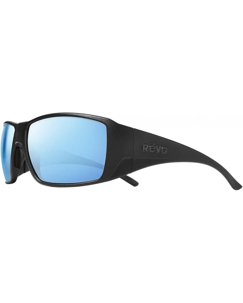 Sunglasses Dune: Polarized Lens with Large Sport Wrap Side Shield Frame Matte Black Frame With Blue Water Lens $81.88 Rectang...