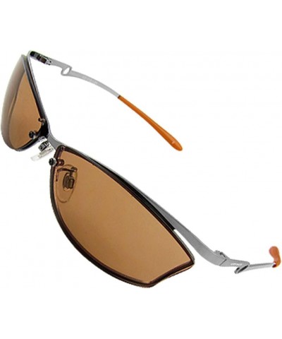 Qtqgoitem Ladies Silver Tone Metal Slim Frame Tan Lens Sunglasses (Model: 5ed 55b bb1 280 98b) $9.65 Designer