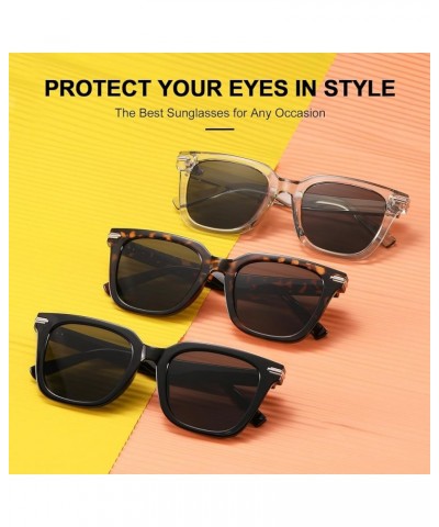 Retro Square Sunglasses Trendy 2023 Women Men, Tortoise, Pink, Rectangle Sun Glasses UV400 Protection Flat Lens Style 03 $13....