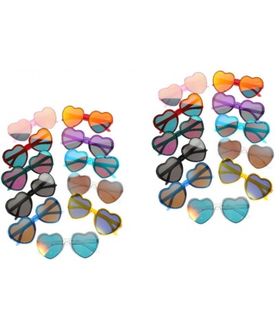 22 pcs heart sunglasses vintage sungalsses candy color sunglasses party eyeglasses party photo props retro sunglasses men's s...