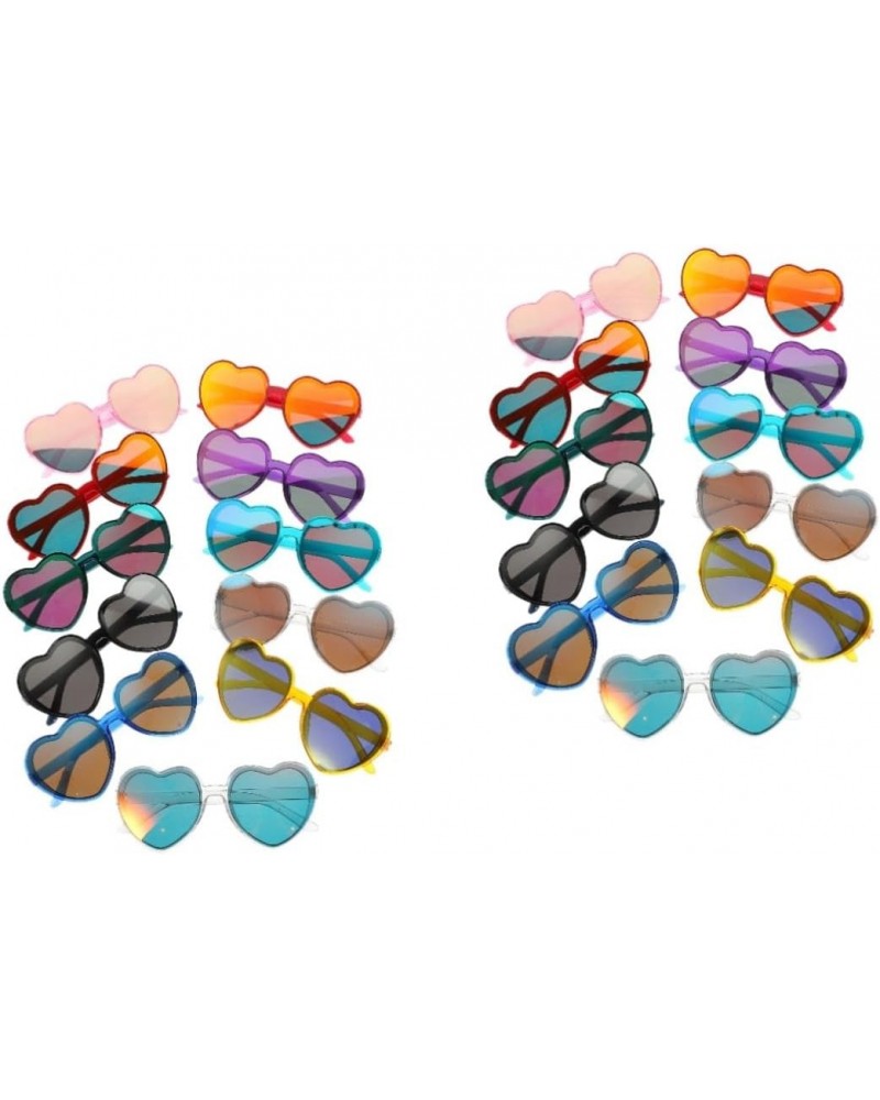 22 pcs heart sunglasses vintage sungalsses candy color sunglasses party eyeglasses party photo props retro sunglasses men's s...