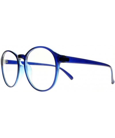 Women Stylish Big Flower Oval Frame Reading Glasses Comfortable Rx Magnification Blue $7.00 Oval