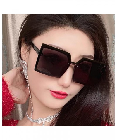 Fashion Large Frame Men and Women Decorative Sunglasses (Color : F, Size : 1) 1 G $15.68 Designer