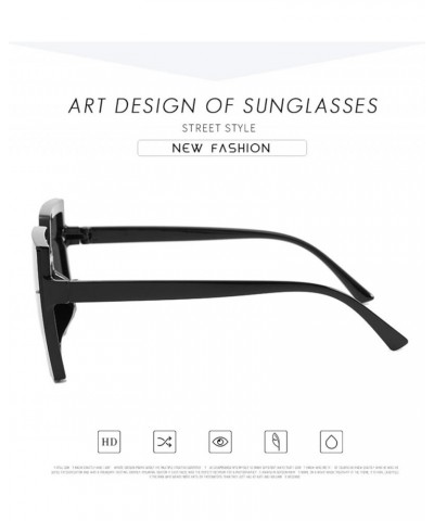 Fashion Large Frame Men and Women Decorative Sunglasses (Color : F, Size : 1) 1 G $15.68 Designer