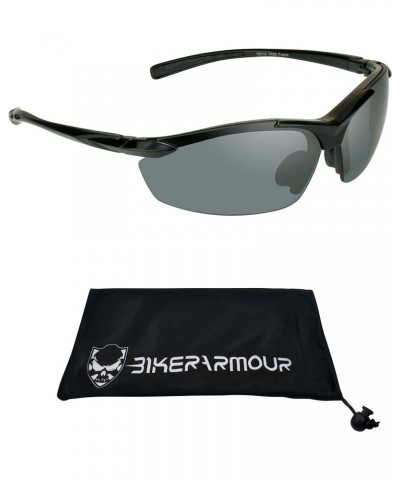 Quality TR90 Sunglasses Semi Rimless for Running, Golf, Cycling and Tennis Black Smoke $11.71 Rimless