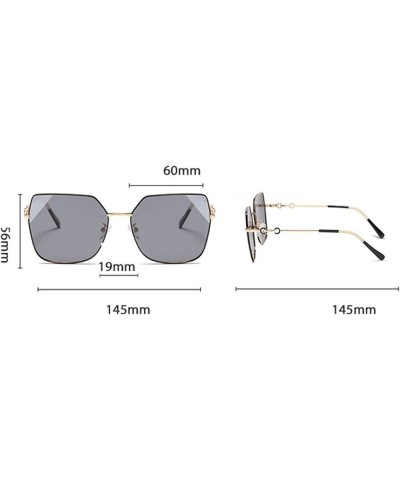 Large Metal Frame Fashion Polarized Sunglasses for Men and Women Outdoor Driving Vacation Sunshade (Color : A, Size : Medium)...