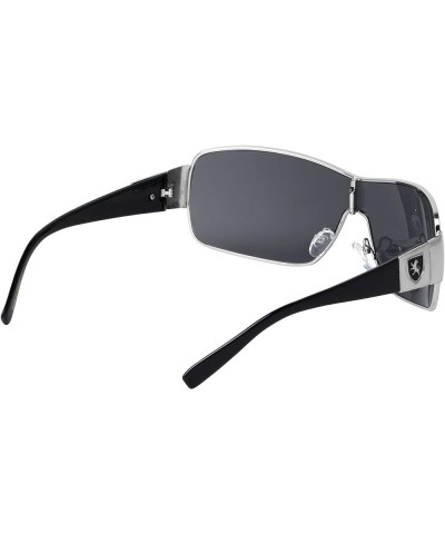 Impact - One Piece Shield Sunglasses Black Silver $18.85 Wayfarer